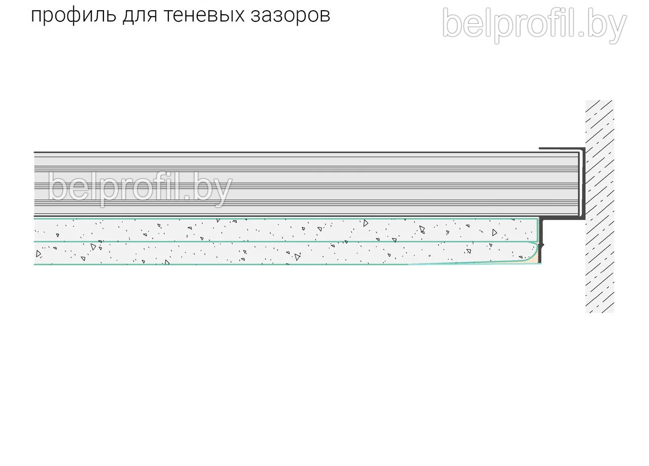 Теневой профиль Belprofil GIPS 02 для двухслойных гипсокартонных потолков 2,0м - фото 3 - id-p199379367