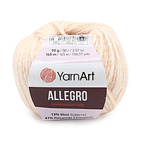 Пряжа YarnArt 'Allegro' 50гр 145м (13% шерсть, 41% полиамид, 46% акрил) (704 кремовый меланж)