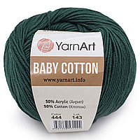 Пряжа YarnArt 'Baby Cotton' 50гр 165м (50% хлопок, 50% акрил) (444 изумрудный)