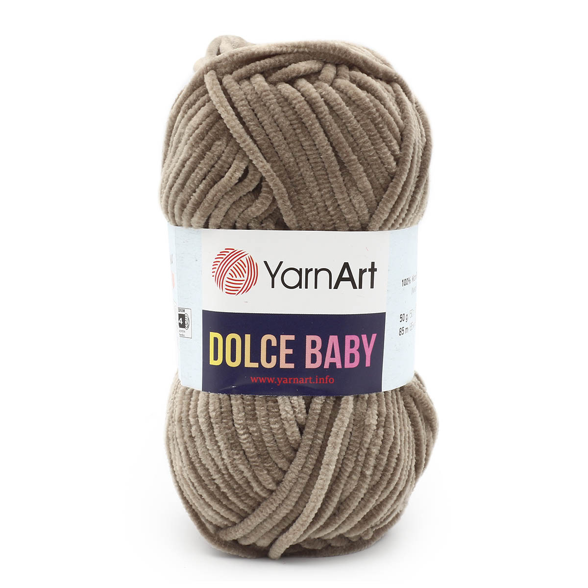 Пряжа YarnArt 'Dolce Baby' 50гр 85м (100% микрополиэстер) (754 серо-коричневый) - фото 1 - id-p199378020