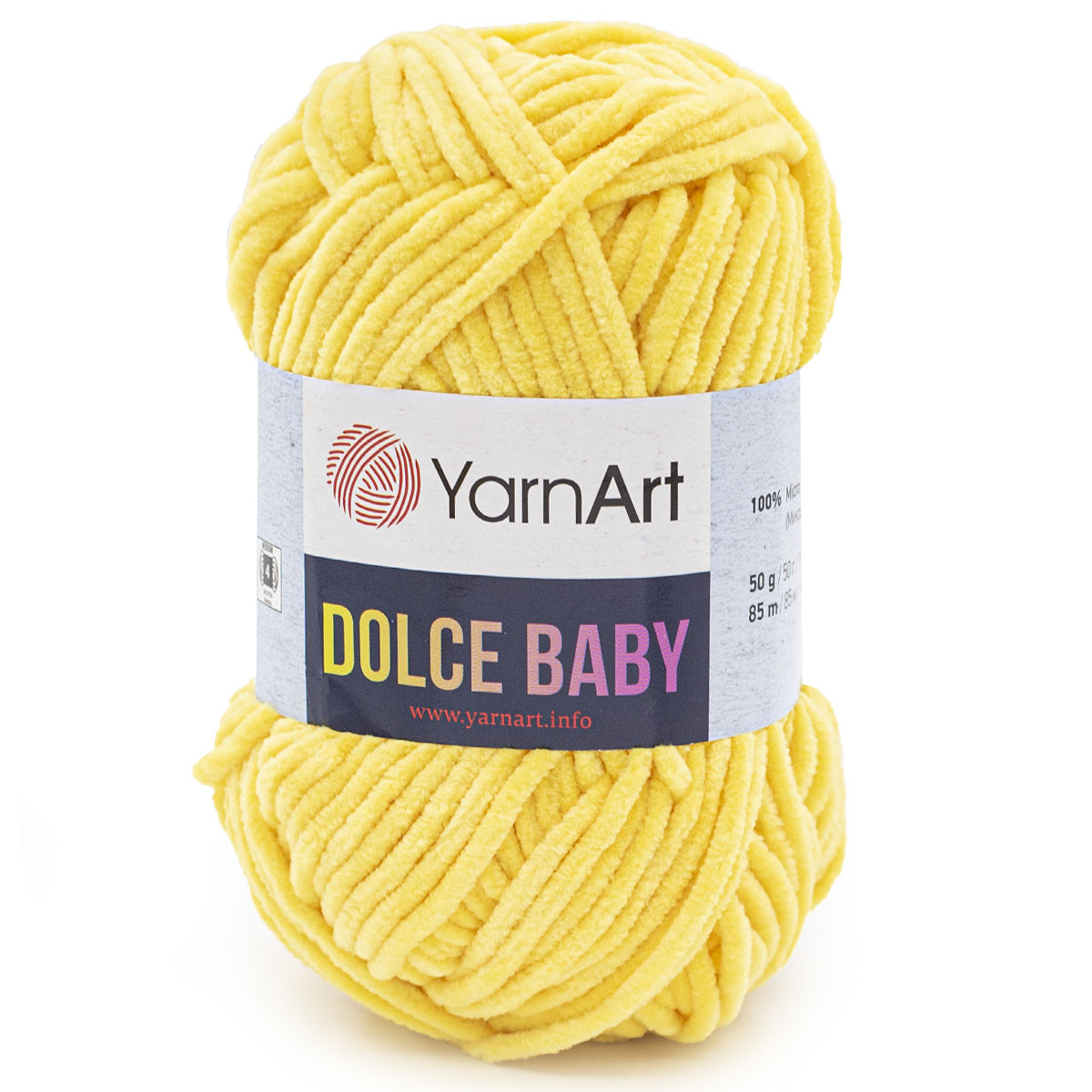 Пряжа YarnArt 'Dolce Baby' 50гр 85м (100% микрополиэстер) (761 желтый) - фото 1 - id-p199378024