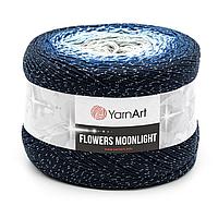 Пряжа YarnArt 'Flowers Moonlight' 260гр 1000м (53% хлопок, 43% полиакрил, 4% металлик) (3261 секционный)