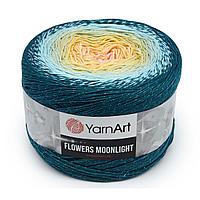 Пряжа YarnArt 'Flowers Moonlight' 260гр 1000м (53% хлопок, 43% полиакрил, 4% металлик) (3270 секционный)