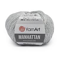 Пряжа YarnArt 'Manhattan' 50гр 200м (56% металлик, 7% шерсть, 7% вискоза, 30% акрил) (901 белый)