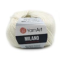 Пряжа YarnArt 'Milano' 50гр 130м (8% альпака, 20% шерсть, 8% вискоза, 64% акрил) (852 молочный)