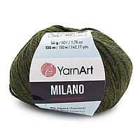 Пряжа YarnArt 'Milano' 50гр 130м (8% альпака, 20% шерсть, 8% вискоза, 64% акрил) (874 болотный)