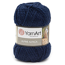 Пряжа YarnArt 'Alpine Alpaca' 150гр 120м (30% альпака, 10% шерсть, 60% акрил) (437 синий)