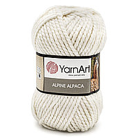 Пряжа YarnArt 'Alpine Alpaca' 150гр 120м (30% альпака, 10% шерсть, 60% акрил) (440 белый)