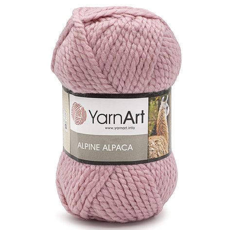 Пряжа YarnArt 'Alpine Alpaca' 150гр 120м (30% альпака, 10% шерсть, 60% акрил) (445 розовый), фото 2