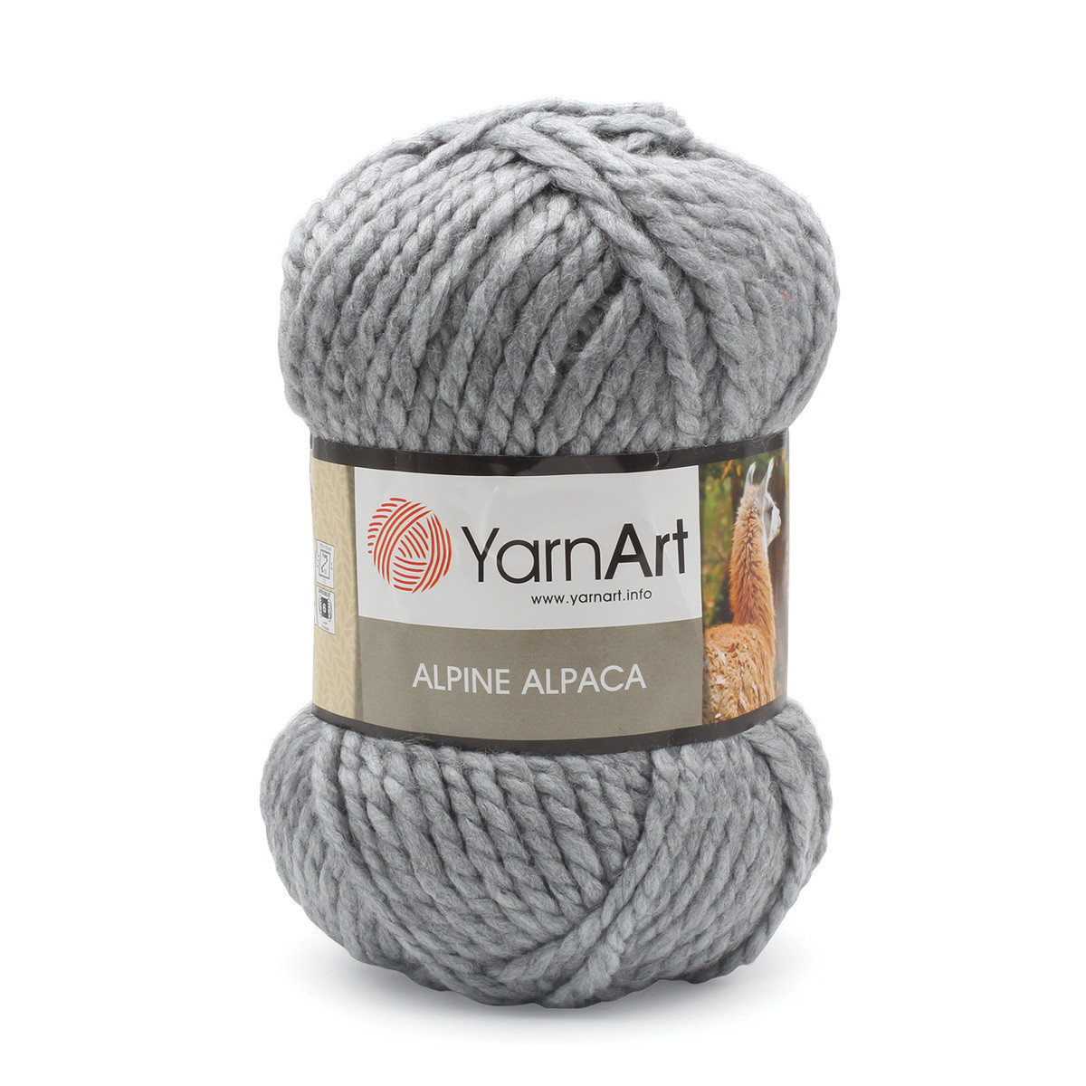 Пряжа YarnArt 'Alpine Alpaca' 150гр 120м (30% альпака, 10% шерсть, 60% акрил) (447 серый)