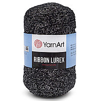 Пряжа YarnArt 'Ribbon Lurex' 250гр 110м (60% хлопок, 20% вискоза, полиэстер, 20% металлик) (723 асфальт)