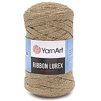 Пряжа YarnArt 'Ribbon Lurex' 250гр 110м (60% хлопок, 20% вискоза, полиэстер, 20% металлик) (735 капучино)