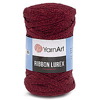 Пряжа YarnArt 'Ribbon Lurex' 250гр 110м (60% хлопок, 20% вискоза, полиэстер, 20% металлик) (739 красный)