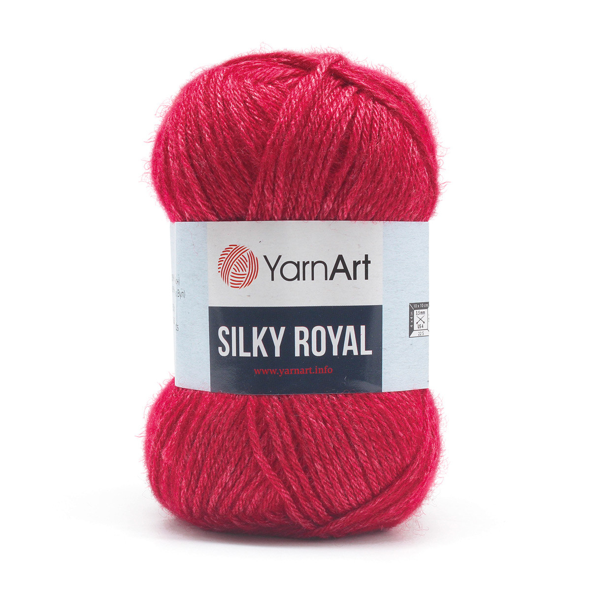 Пряжа YarnArt 'Silky Royal' 50гр 140м (35% шелковая вискоза, 65% шерсть мериноса) (433 красный) - фото 1 - id-p199378241