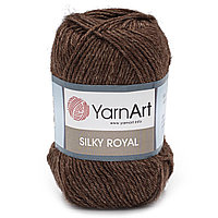 Пряжа YarnArt 'Silky Royal' 50гр 140м (35% шелковая вискоза, 65% шерсть мериноса) (436 шоколад)