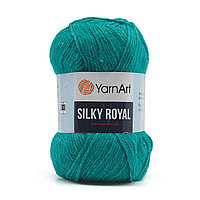 Пряжа YarnArt 'Silky Royal' 50гр 140м (35% шелковая вискоза, 65% шерсть мериноса) (439 изумрудный)