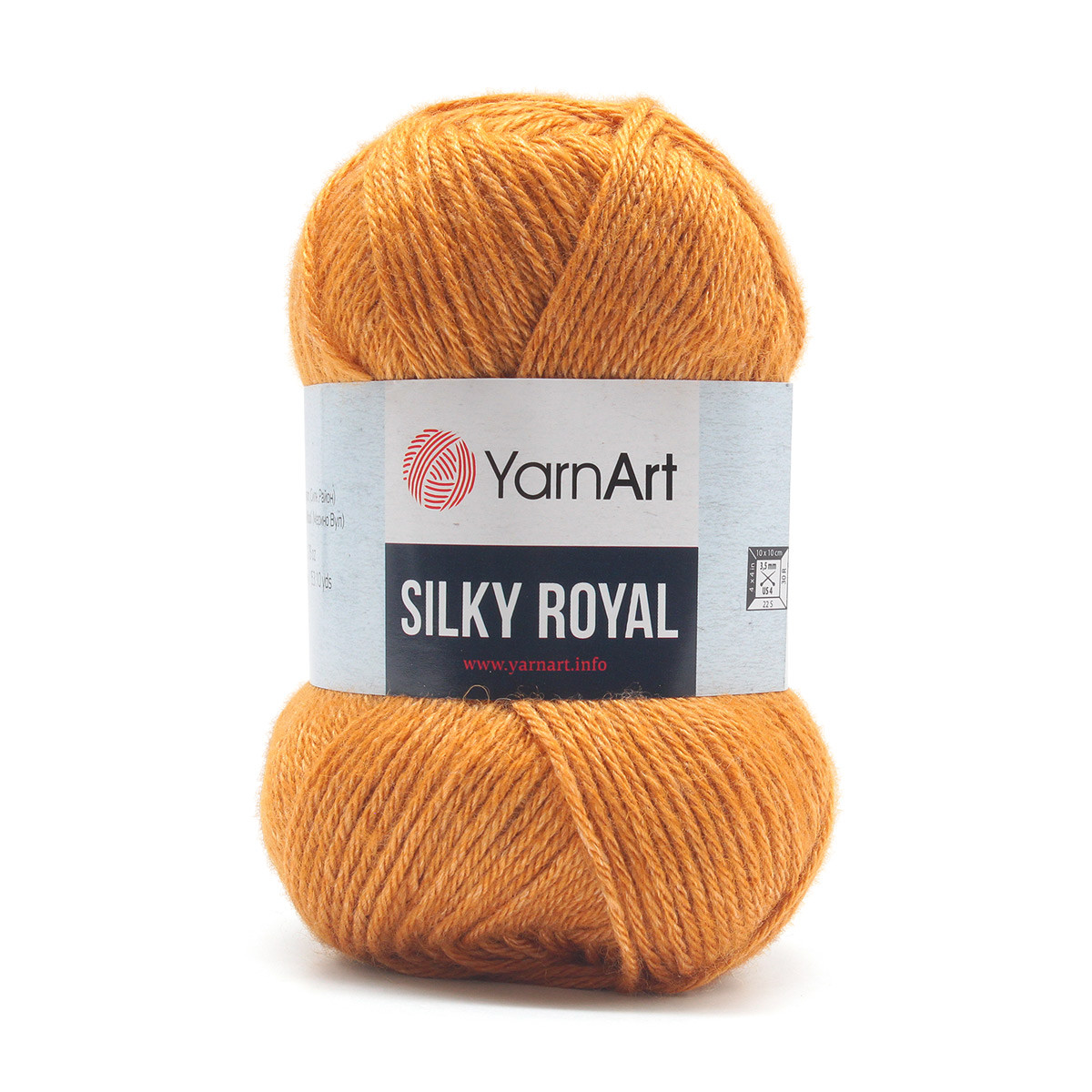 Пряжа YarnArt 'Silky Royal' 50гр 140м (35% шелковая вискоза, 65% шерсть мериноса) (445 горчичный) - фото 1 - id-p199378247