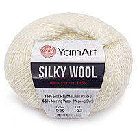 Пряжа YarnArt 'Silky Wool' 25гр 190м (35% шелковая вискоза, 65% шерсть мериноса) (330 молочный)