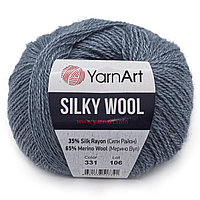 Пряжа YarnArt 'Silky Wool' 25гр 190м (35% шелковая вискоза, 65% шерсть мериноса) (331 джинсовый)