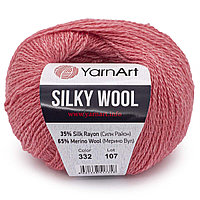 Пряжа YarnArt 'Silky Wool' 25гр 190м (35% шелковая вискоза, 65% шерсть мериноса) (332 розовый)