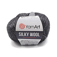 Пряжа YarnArt 'Silky Wool' 25гр 190м (35% шелковая вискоза, 65% шерсть мериноса) (335 черный)