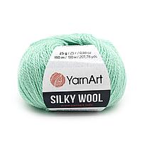 Пряжа YarnArt 'Silky Wool' 25гр 190м (35% шелковая вискоза, 65% шерсть мериноса) (340 мятный)