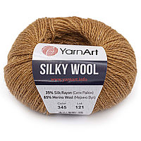 Пряжа YarnArt 'Silky Wool' 25гр 190м (35% шелковая вискоза, 65% шерсть мериноса) (345 горчичный)