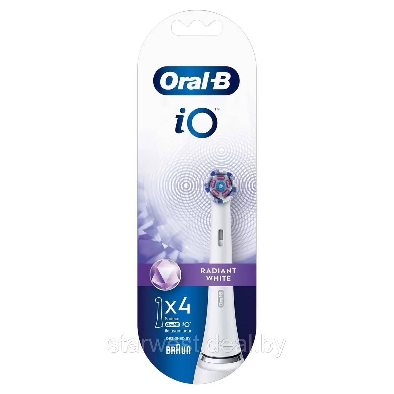 Oral-B Braun iO Series Radiant White 4 шт. Насадки для электрических зубных щеток - фото 2 - id-p199379611