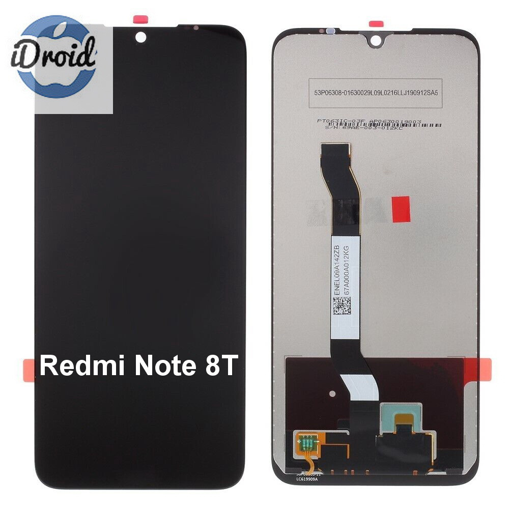 Дисплей (экран) Xiaomi Redmi Note 8T оригинал (M1908C3XG) с тачскрином, черный цвет