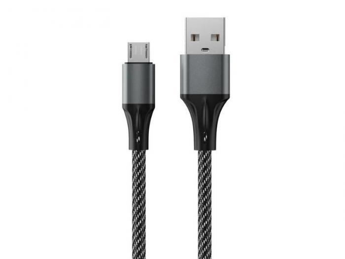 Аксессуар AccesStyle USB - MicroUSB 1m Black-Grey AM24-F100M