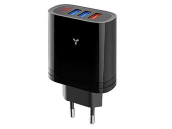 Зарядное устройство AccesStyle Topaz 30W3A 3xUSB Black