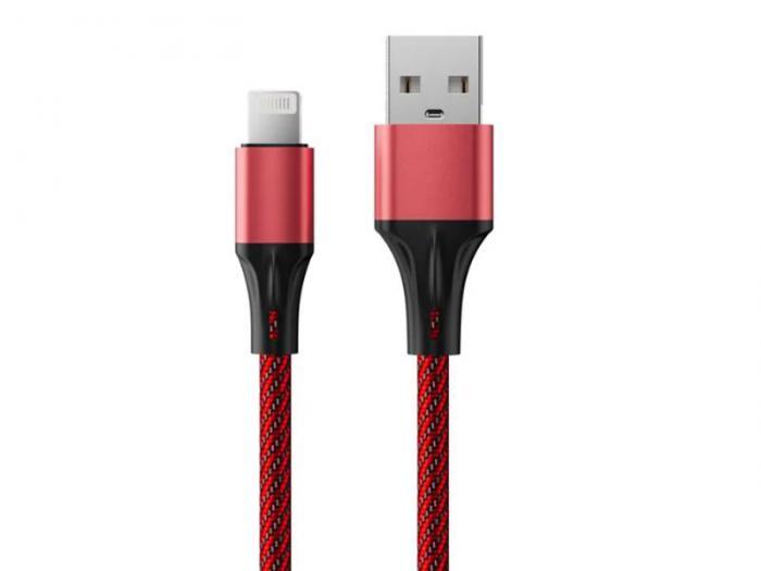 Аксессуар AccesStyle USB - Lightning 1m Red-Black AL24-F100M