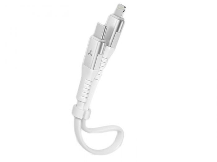 Аксессуар AccesStyle Type-C - Lightning 30cm White CL30-TF30