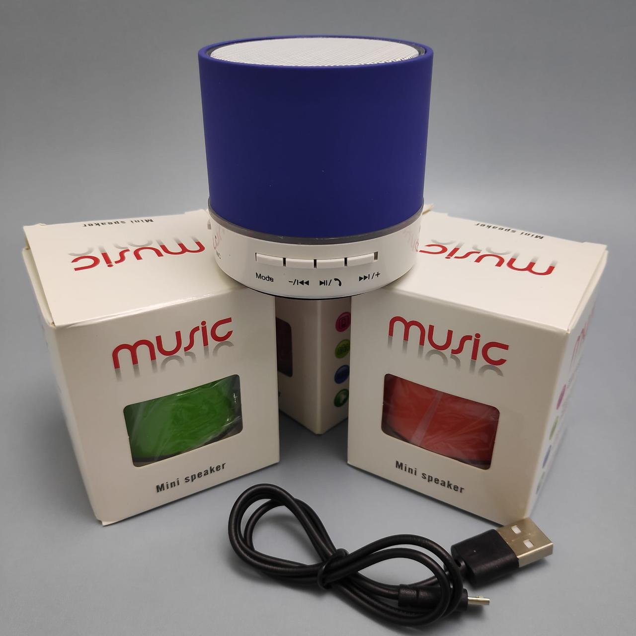 Портативная беспроводная Bluetooth колонка с подсветкой Mini speaker (TF-card, FM-radio). Зеленая - фото 4 - id-p199384584