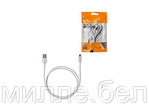 Дата-кабель, ДК 4, USB - micro USB, 1 м, белый, TDM