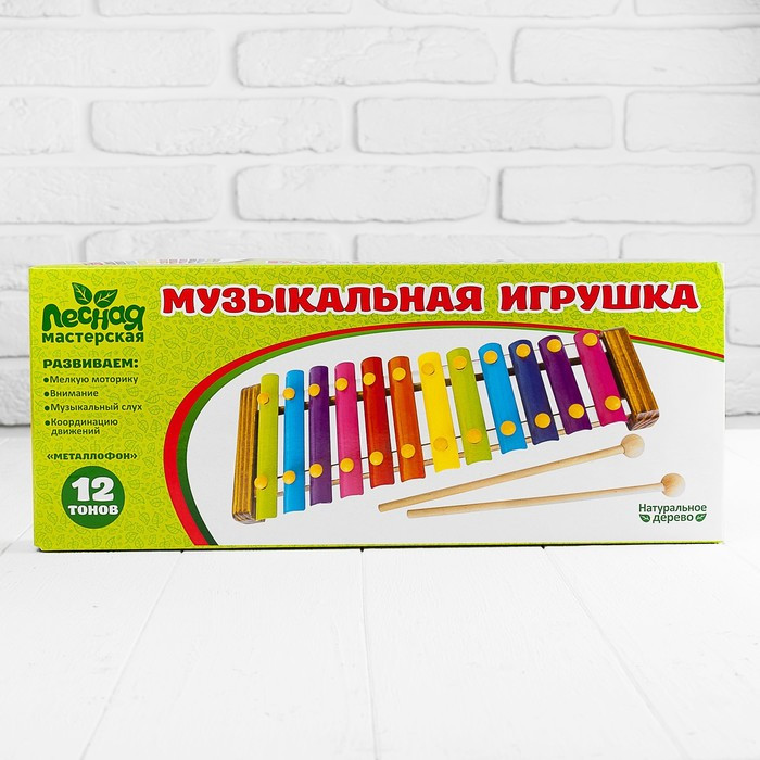 Игрушка музыкальная Металлофон, 12 тонов - фото 3 - id-p199389143