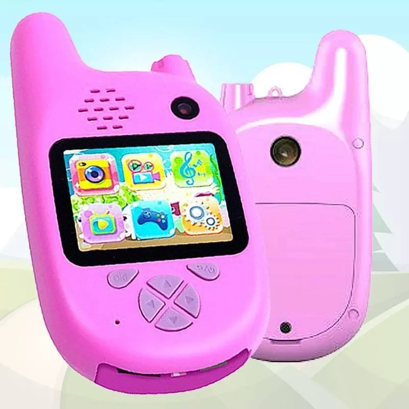 Детский фотоаппарат камера рация Walkie Talkie HD (Розовый) - фото 3 - id-p116477082