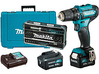 Аккум. дрель-шуруповерт MAKITA DF 333 DWME в чем. + Набор бит (B-36170) (12.0 В, 2 акк., 4.0 А/ч Li-Ion, 2