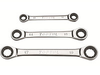 Ключ накидной 17х19мм с трещотками TOPTUL (AEAR1719)