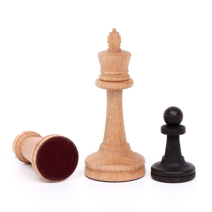 Шахматы "Баталия", утяжеленные, буковые, (король h-9 см, пешка h-4.4 см), доска 37 х 37 см - фото 2 - id-p199414612