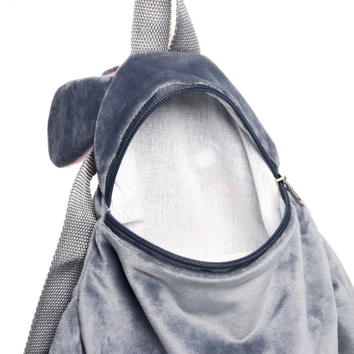 Мягкая игрушка-рюкзак «Зайка», цвет серый - фото 5 - id-p199389553