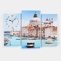 Часы настенные, модульные, серия: Город, "Венеция", 60х80 см