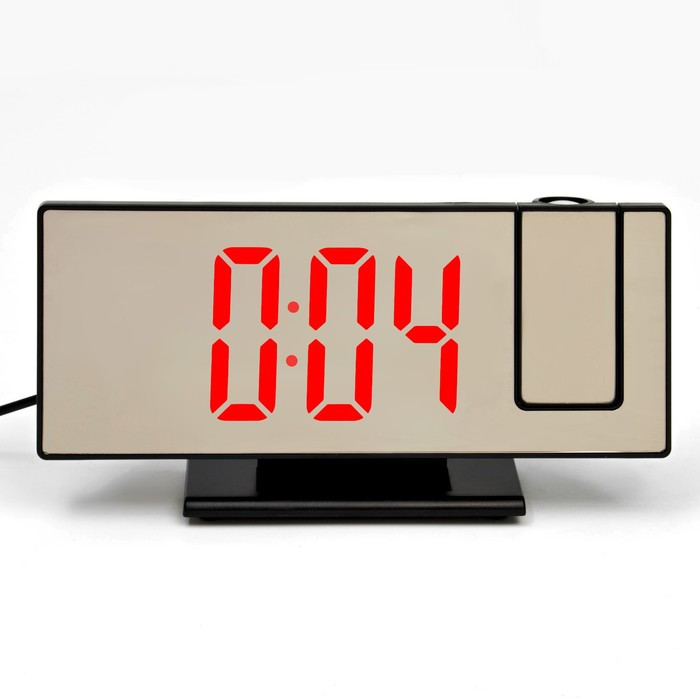 Часы настольные электронные с проекцией: будильник, термометр, календарь, USB, 18.5 x 7.5 см - фото 1 - id-p199418708