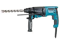 Перфоратор MAKITA HR 2630J в чем. (800 Вт, 2.4 Дж, 3 реж., патрон SDS-plus, вес 2.8 кг)