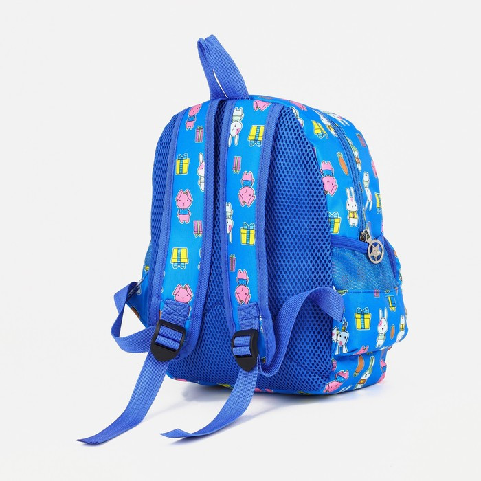 Рюкзак на молнии, наружный карман, цвет голубой - фото 2 - id-p199429863