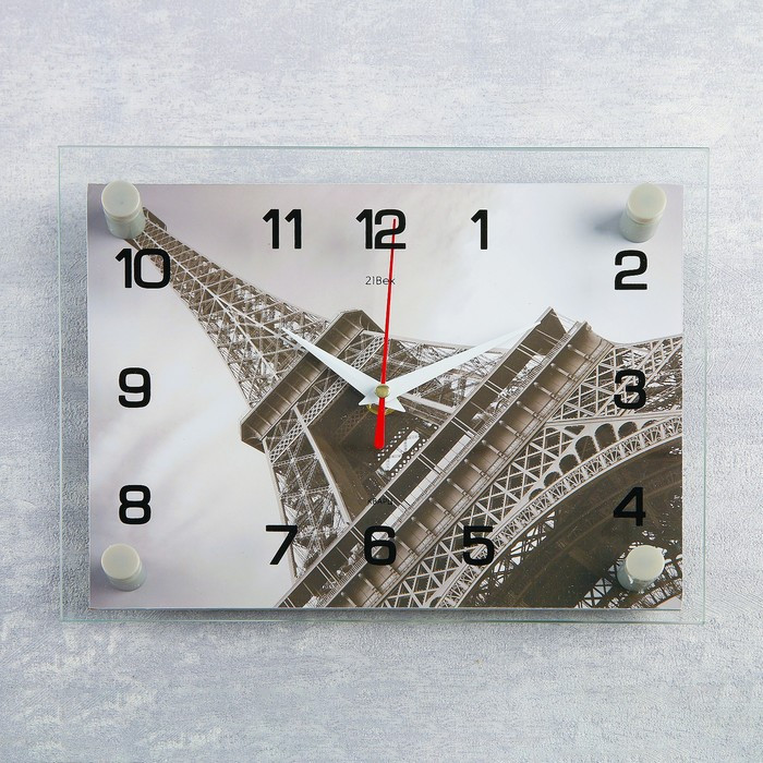 Часы-картина настенные, серия: Город, "Эйфелева башня", плавный ход, 20 х 26 см - фото 1 - id-p199417801