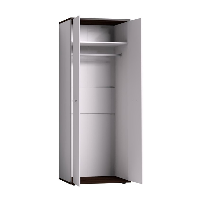 Шкаф для одежды «Норвуд 12», 798 × 590 × 2125 мм, цвет белый / орех шоколадный - фото 2 - id-p199433918