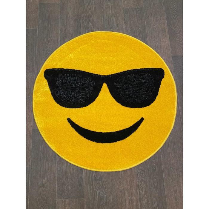 Ковёр круглый Smile nc15, 100x100 см, цвет yellow - фото 1 - id-p199419849