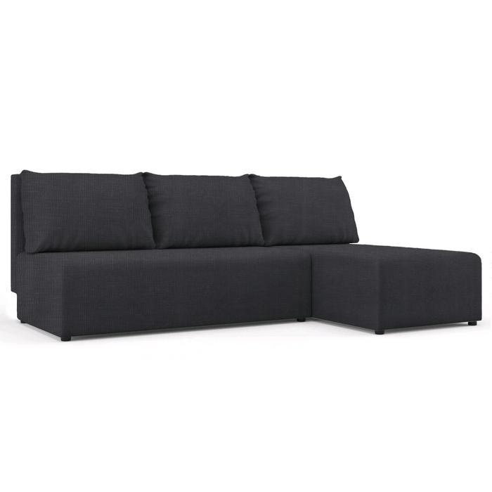 Угловой диван «Алиса», еврокнижка, велюр arben/vital, цвет grafit - фото 1 - id-p199432915
