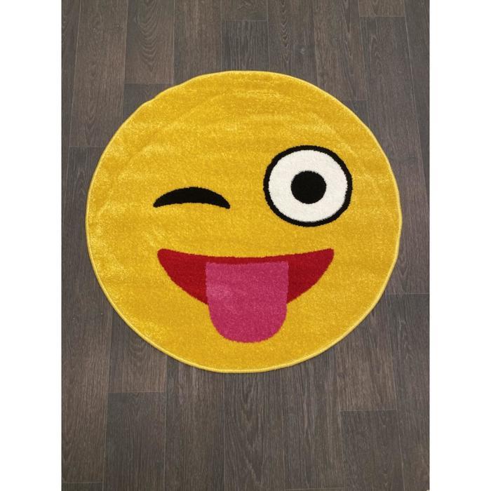 Ковёр круглый Smile nc17, 100x100 см, цвет yellow - фото 1 - id-p199419850
